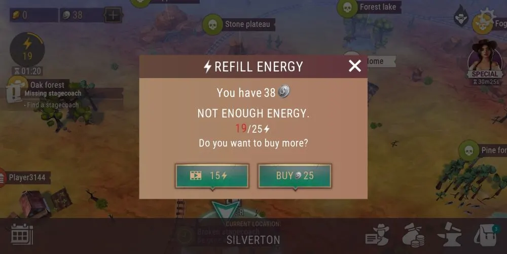 westland survival energy refill