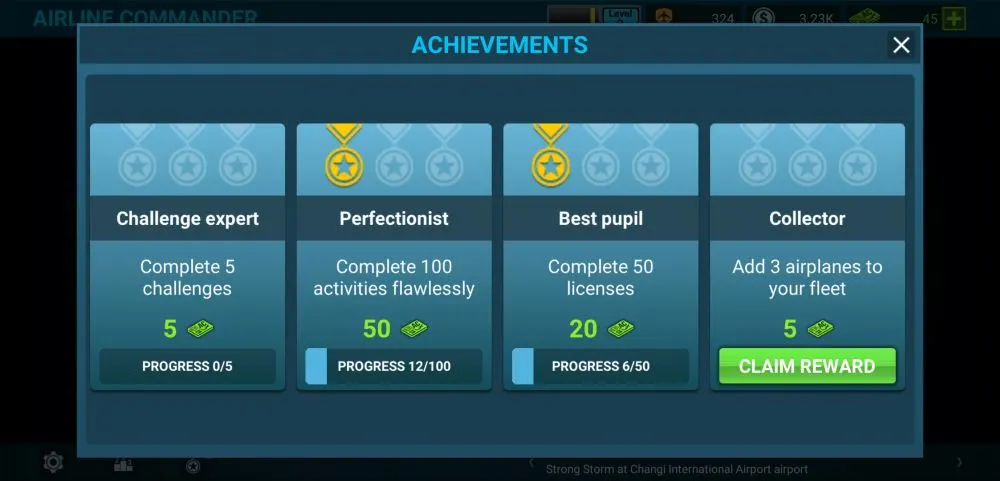 airline commander achievements