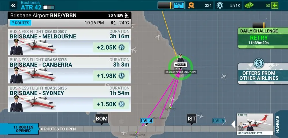 airline commander routes