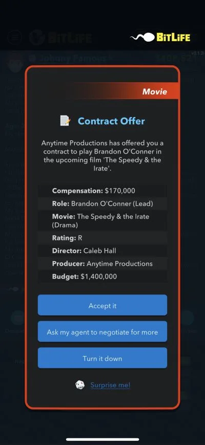 bitlife contract offer