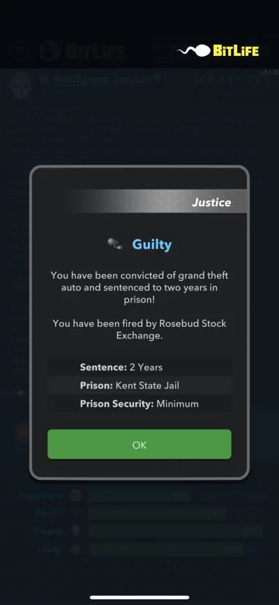 bitlife conviction