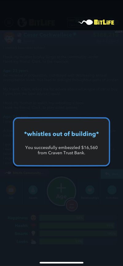 embezzlement in bitlife