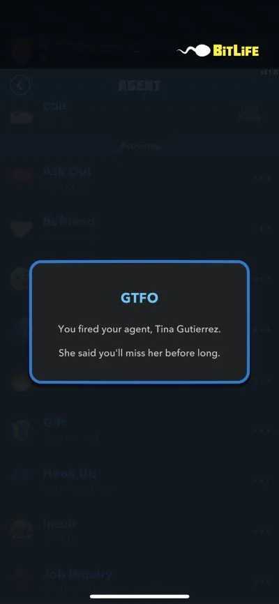 firing an agent in bitlife