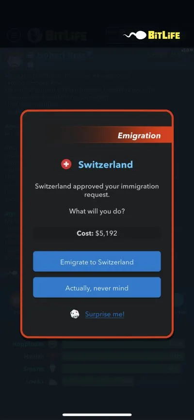 immigration in bitlife