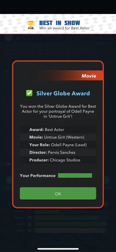 bitlife silver globe award