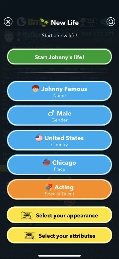 bitlife special talent acting