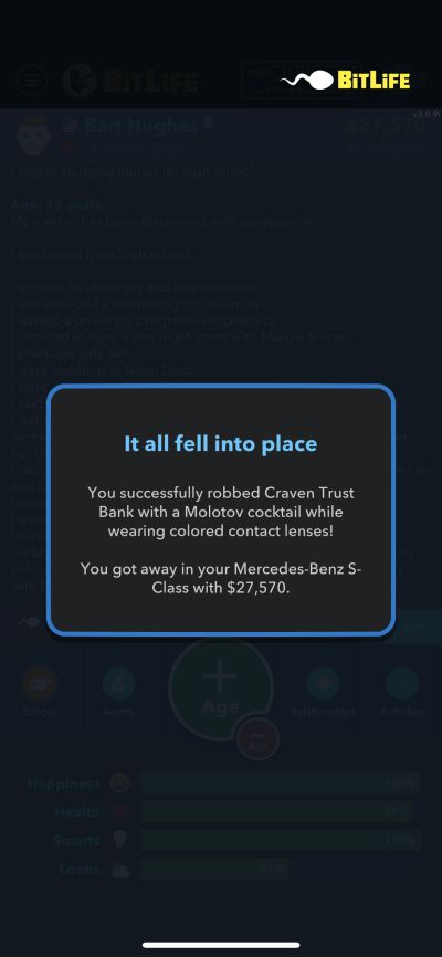 bitlife successful robbery
