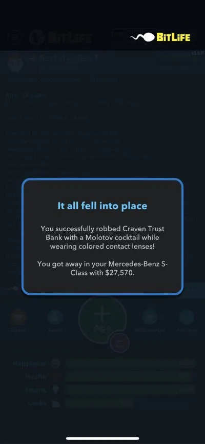 bitlife successful robbery