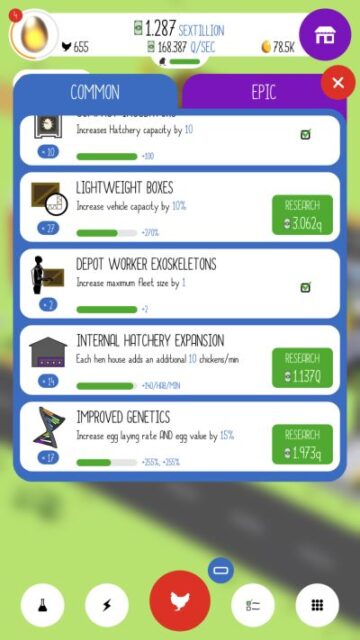 what does hold to research do in egg inc