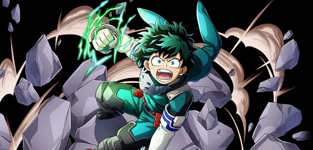 izuku midoriya never give up my hero ultra impact