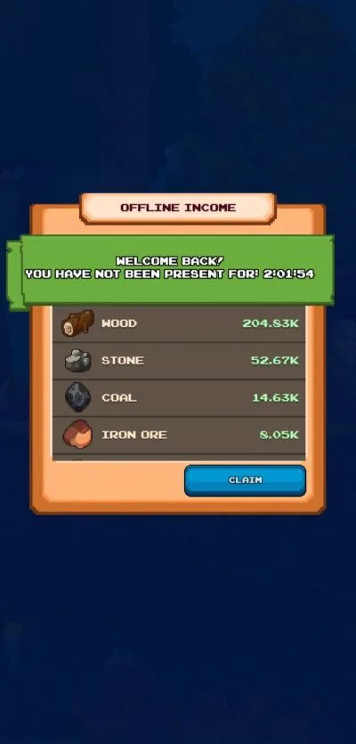 miners settlement idle rpg offline income