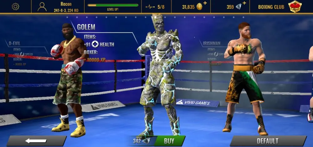 real boxing 2 golem price
