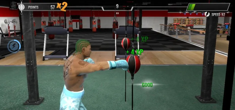 real boxing 2 speed training action