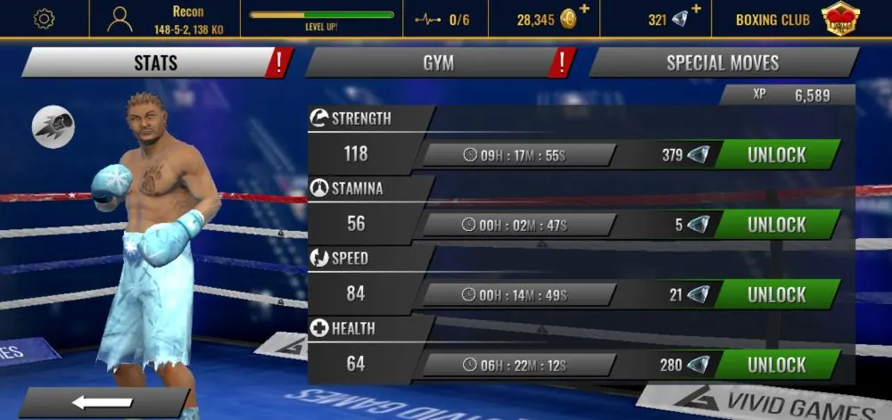 real boxing 2 stats