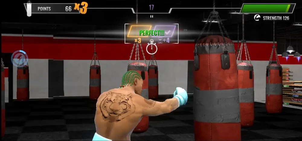 real boxing 2 strength training action