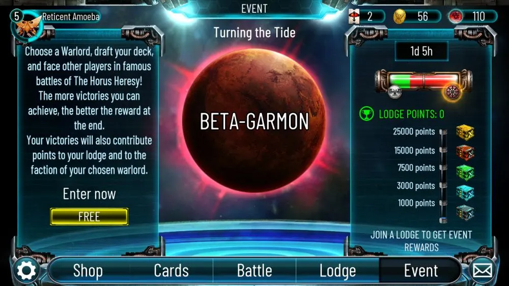 the horus heresy legions tcg event