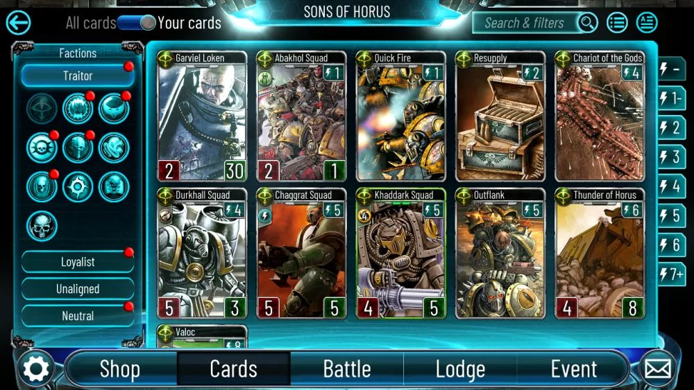 the horus heresy legions tcg legions