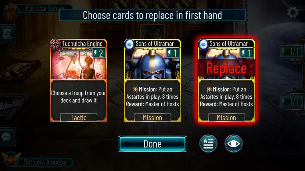 the horus heresy legions tcg mulligan