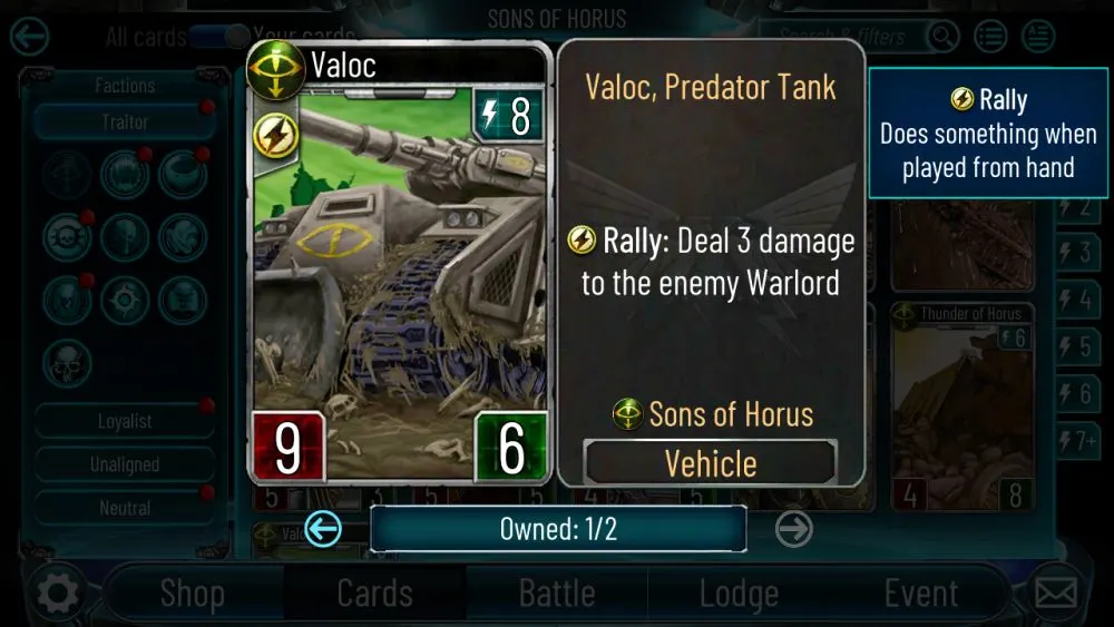 the horus heresy legions tcg valoc