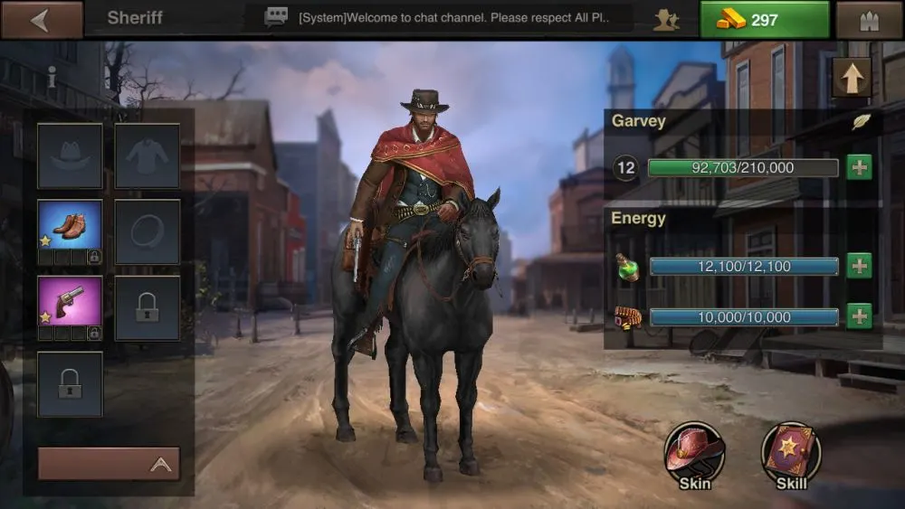 west game sheriff skills