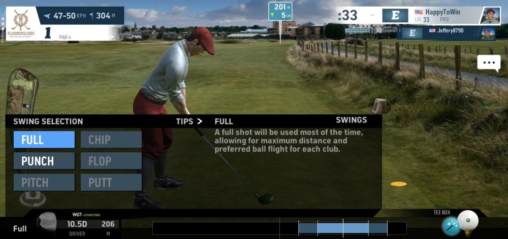 wgt golf shot selector
