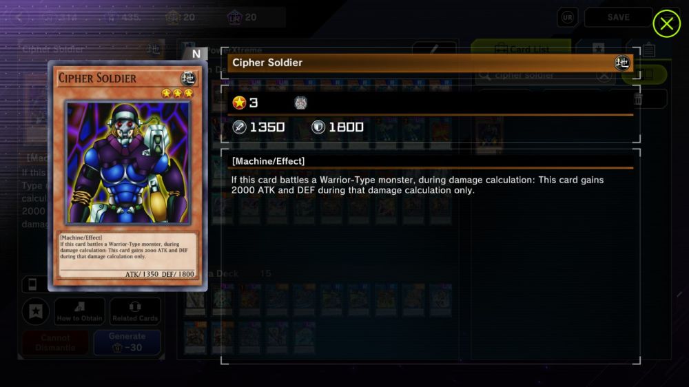 yu-gi-oh! master duel cipher soldier