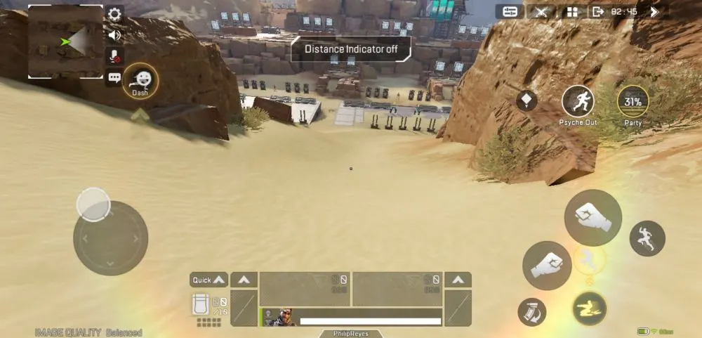 apex legends mobile distance indicator