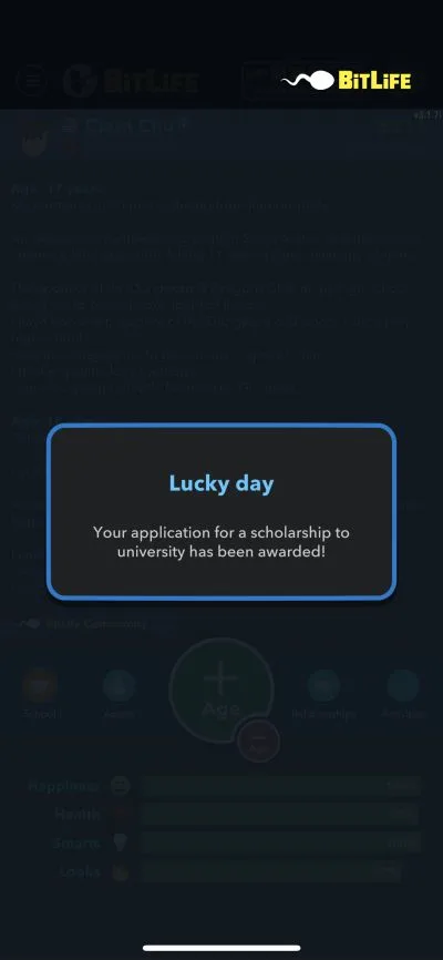 bitlife scholarship