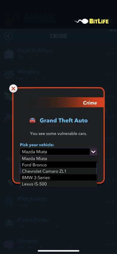 bitlife vulnerable cars