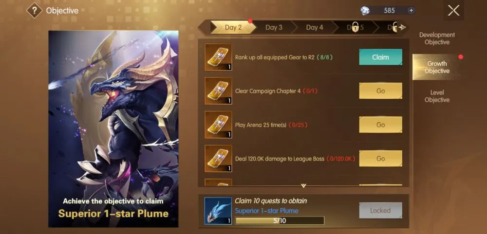 chronicle of infinity objective