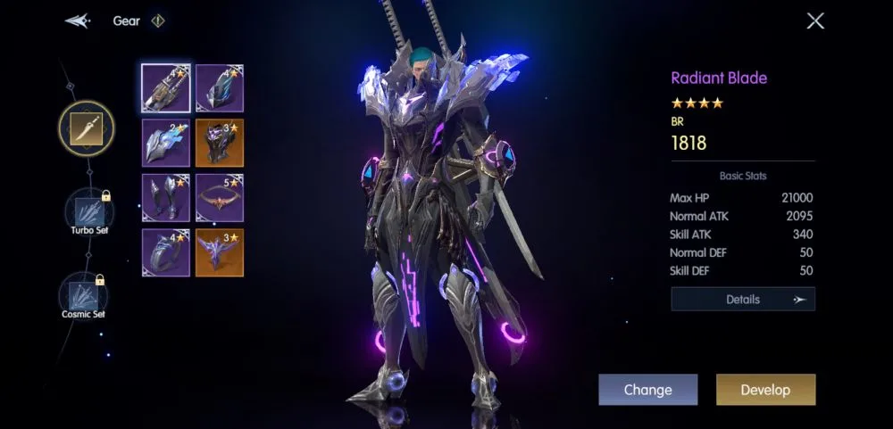 chronicle of infinity radiant blade