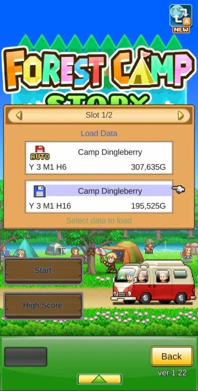 forest camp story backup save
