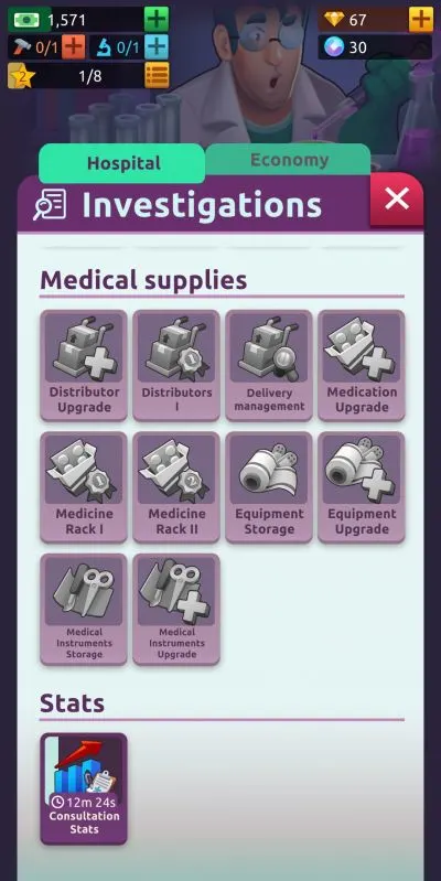 hospital empire tycoon investigations