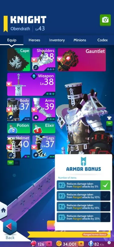 knighthood armor bonus