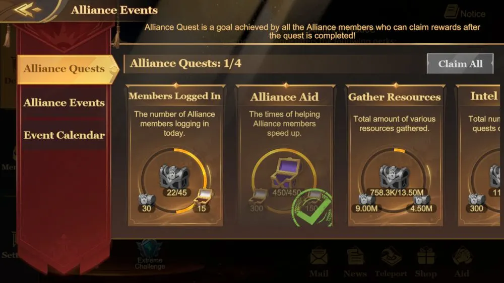land of empires immortal alliance quests