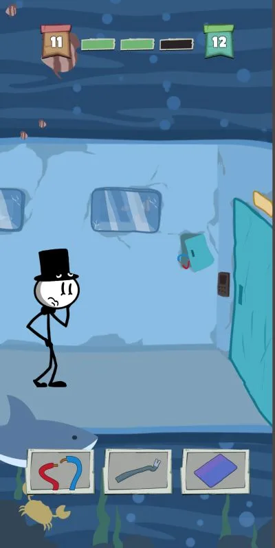 prison break stickman adventure blue keycard