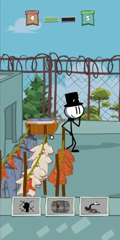 prison break stickman adventure fence