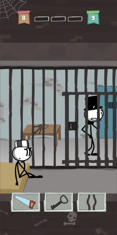 prison break stickman adventure prison cell key
