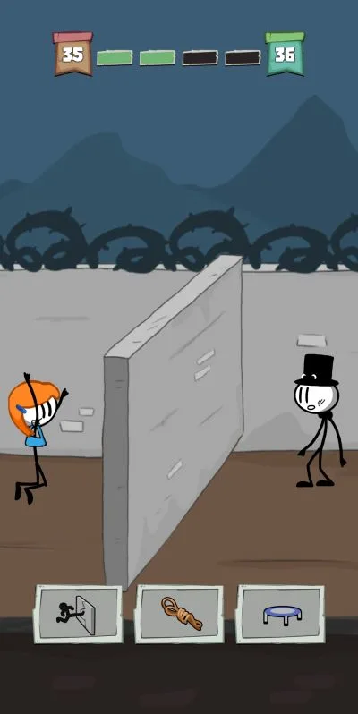 prison break stickman adventure rope