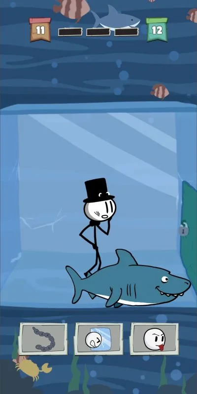 prison break stickman adventure shark