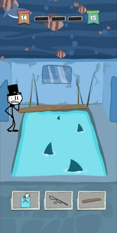 prison break stickman adventure wooden plank