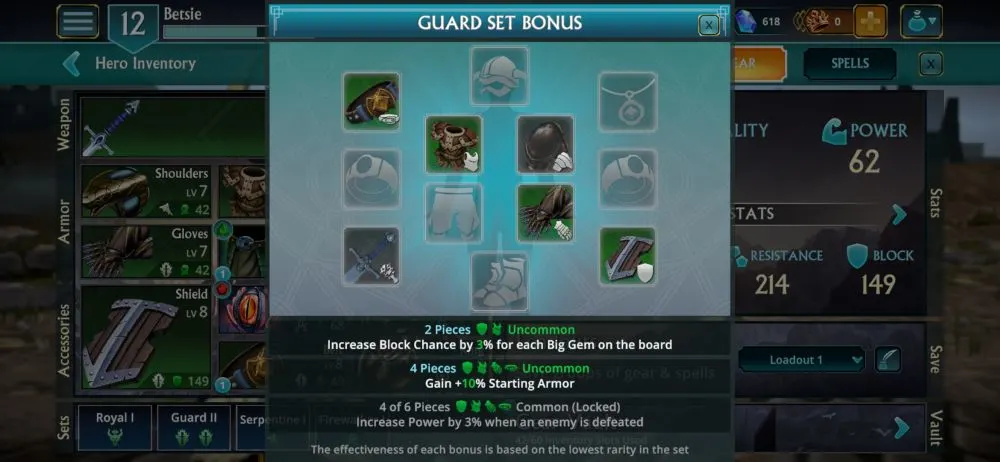 puzzle quest 3 guard set