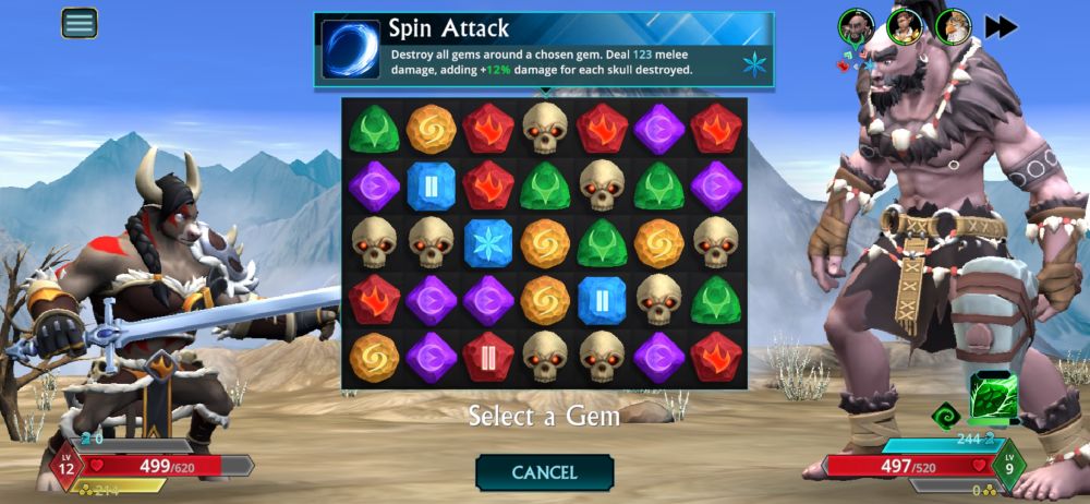 puzzle quest 3 spell trigger