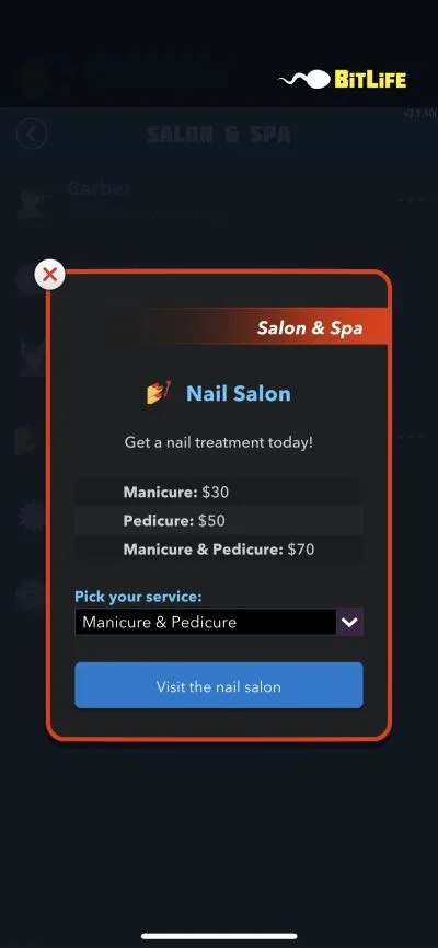 bitlife nail salon
