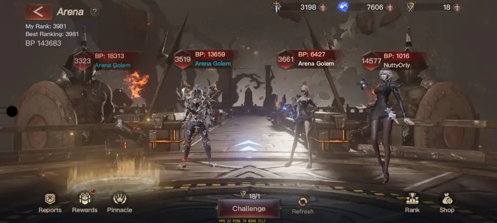 dark nemesis infinite quest arena