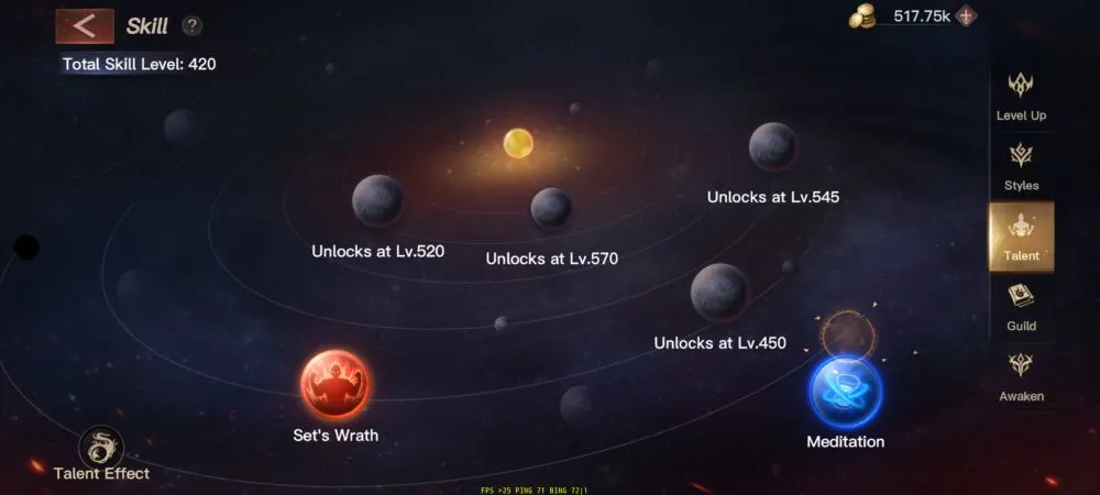 dark nemesis infinite quest talent