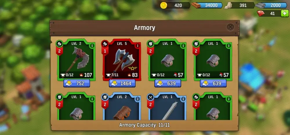 gladiator heroes armory