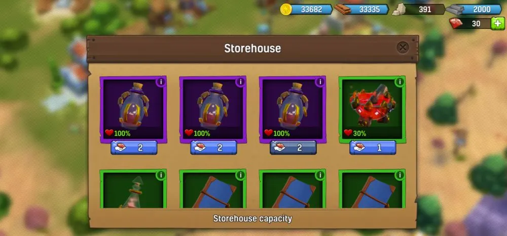 gladiator heroes bottled gems