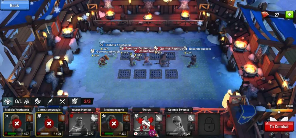 evil spearman positioning in gladiator heroes