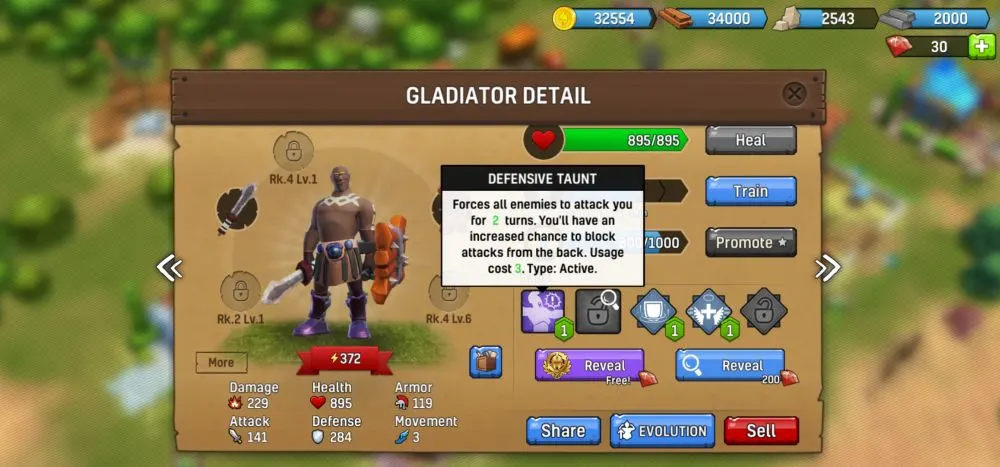 gladiator heroes skills